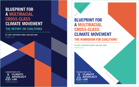 Blueprint for a Multiracial, Cross-Class Climate Movement report and workbook covers